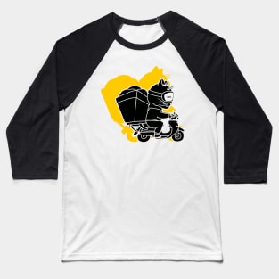 colorful cat as a package delivery person Baseball T-Shirt